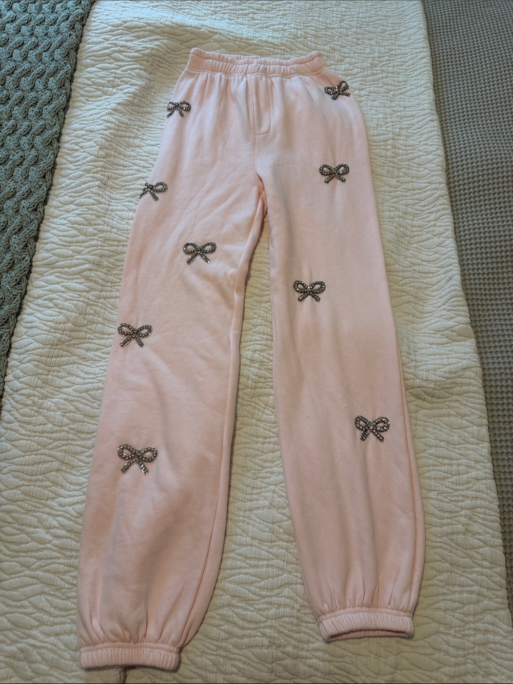 Pink Bow Embroidered Cozy Pajama Set - Picture 4 of 5